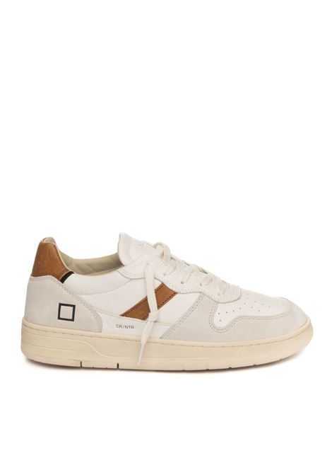 White/tan court 2.0 sneaker D.A.T.E. | COURT 2.0 UNATURAL-WHT/CUO